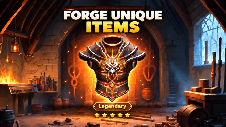 Legendary equipment in the Domination Dynasty forge